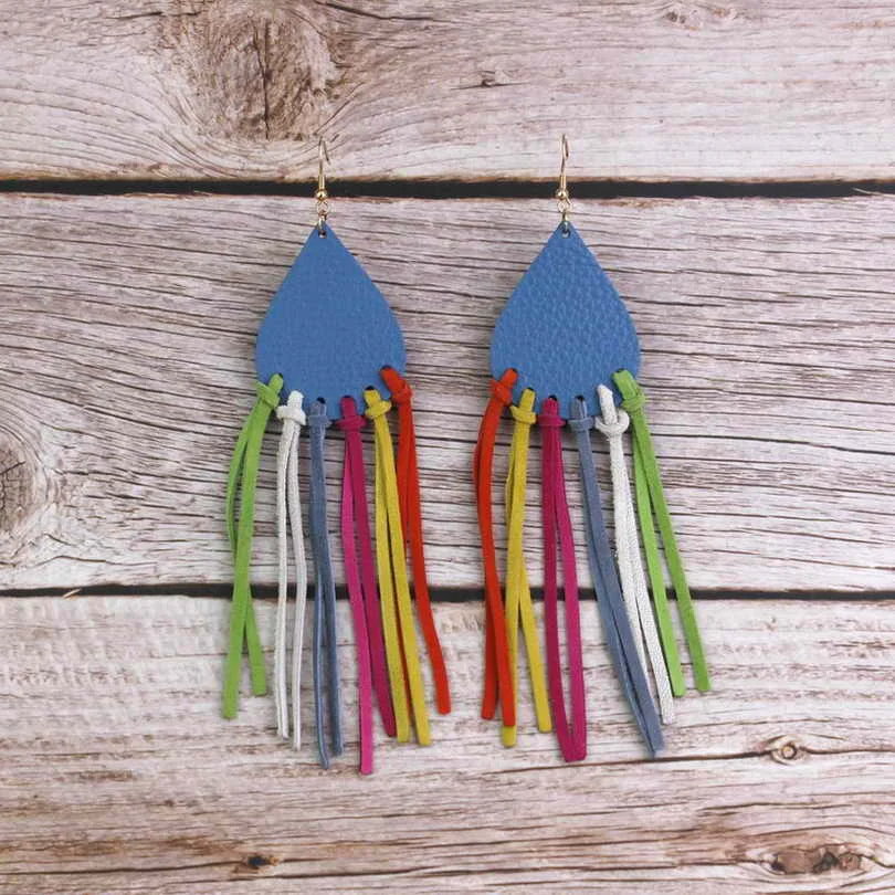 Dropshipping Leather Tassel Long Statement Drop Earrings Colorful Leather Suede Teardrop Earrings for Women Handmade Jewelry
Dropshipping Leather Tassel Long Statement Drop Earrings Colorful Leather Suede Teardrop Earrings for Women Handmade Jewelry