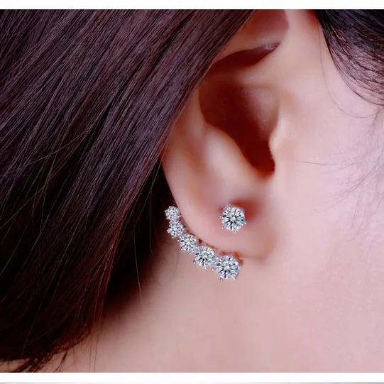 Hot Sale Women Stud Earrings 925 Sterling Silver Jewelry Fashion CZ Zircon Crystal Earring For Wedding Party Brincos
Hot Sale Women Stud Earrings 925 Sterling Silver Jewelry Fashion CZ Zircon Crystal Earring For Wedding Party Brincos