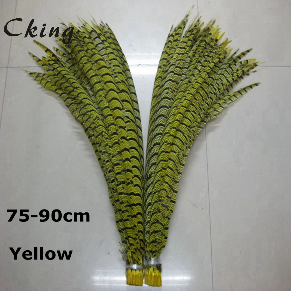 wholesale 50pcs Yellow Lady Amherst Pheasant Feathers 75-90cm/30-35inch Wedding Accessories Stage performance diy Carnival craft
wholesale 50pcs Yellow Lady Amherst Pheasant Feathers 75-90cm/30-35inch Wedding Accessories Stage performance diy Carnival craft