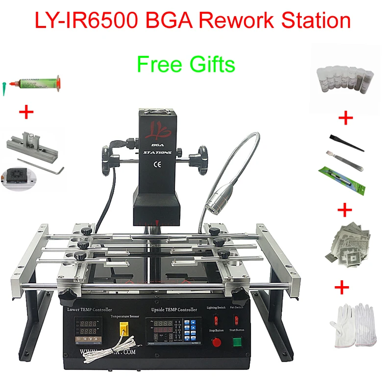 LY IR6500 BGA Rework station infrared BGA reballing machine for mother board repairing free shipping around world
LY IR6500 BGA Rework station infrared BGA reballing machine for mother board repairing free shipping around world
