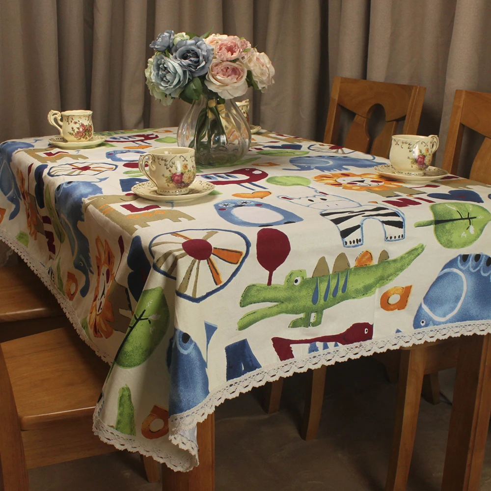 CURCYA Cute Cartoon Animals Table Cloth Children Kids Party Lovely Cotton Table Covers
CURCYA Cute Cartoon Animals Table Cloth Children Kids Party Lovely Cotton Table Covers