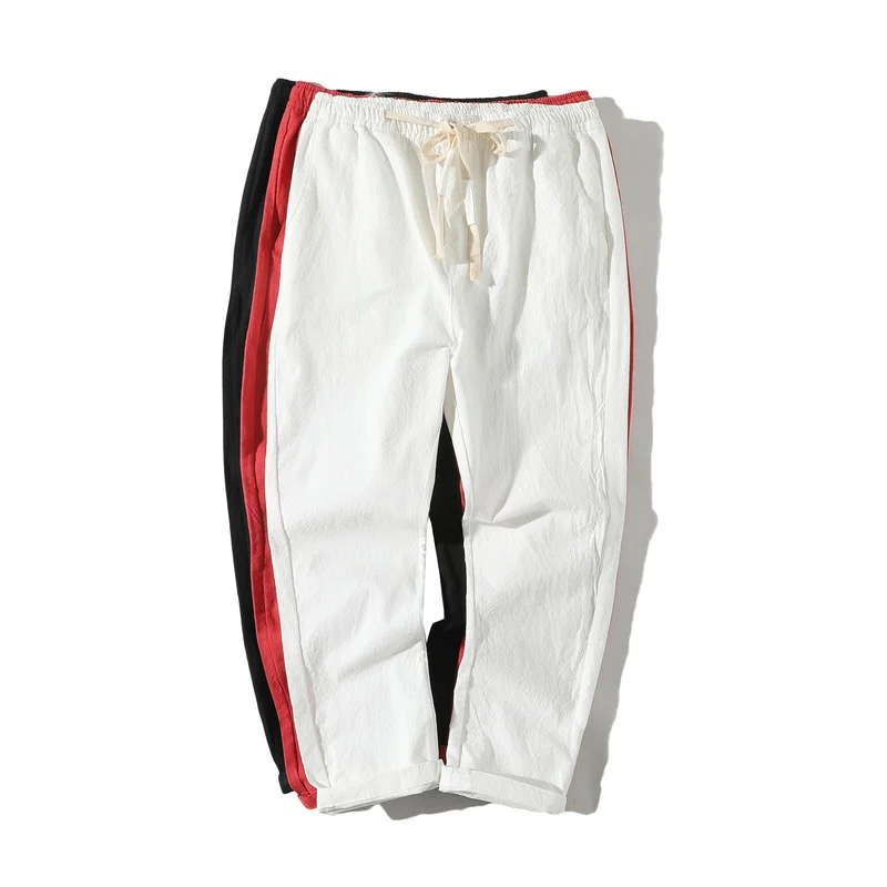 Cotton Linen Summer Casual Pants Men's Solid Color High Quality Thin Ankle Length Pants Men's Loose Breathable Sports Pants
Cotton Linen Summer Casual Pants Men's Solid Color High Quality Thin Ankle Length Pants Men's Loose Breathable Sports Pants