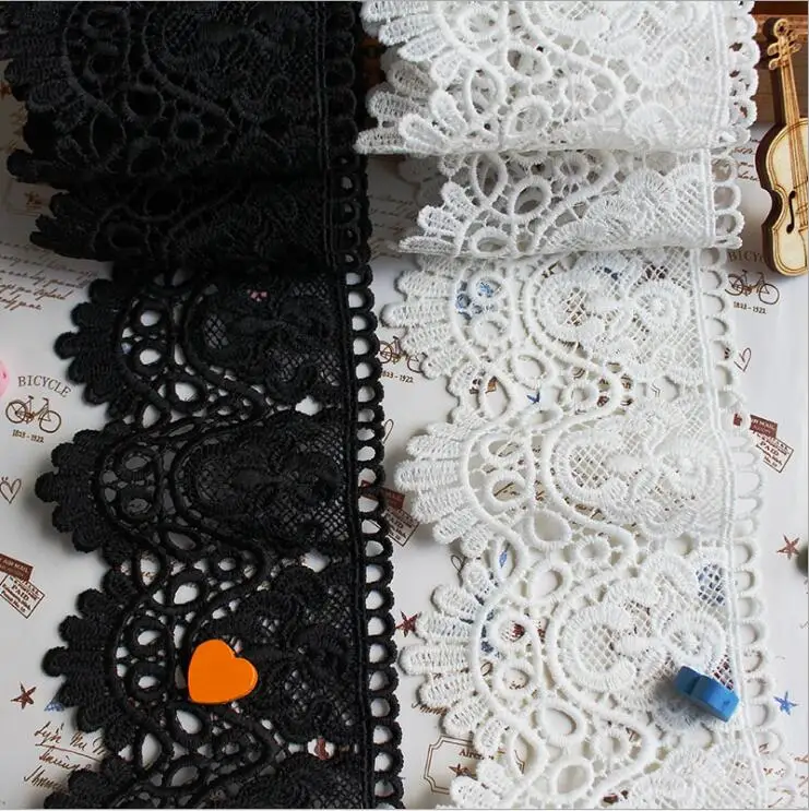 15Yards/Lot 8cm Diy Handmade Patchwork Polyester Embroidered Lace Ribbon White And Black Color Cotton Lace Trim Lace
15Yards/Lot 8cm Diy Handmade Patchwork Polyester Embroidered Lace Ribbon White And Black Color Cotton Lace Trim Lace