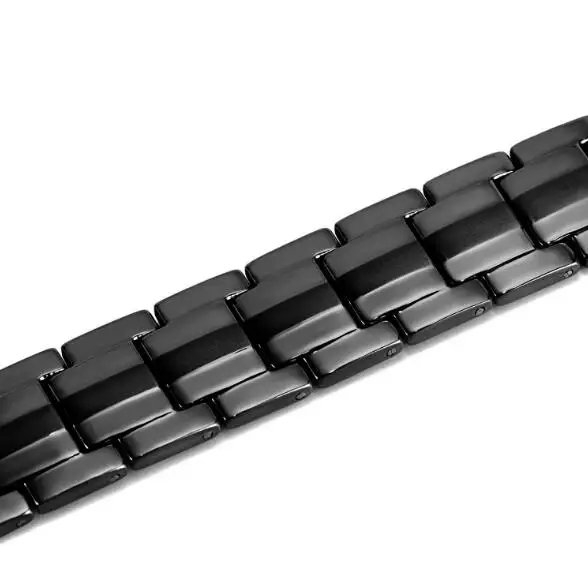 Black Double Row 4 In 1 Bio Negative ion Magnet Germanium Magnetic Health Care Energy Bracelet For Men Jewelry Fashion 2018 | Украшения и