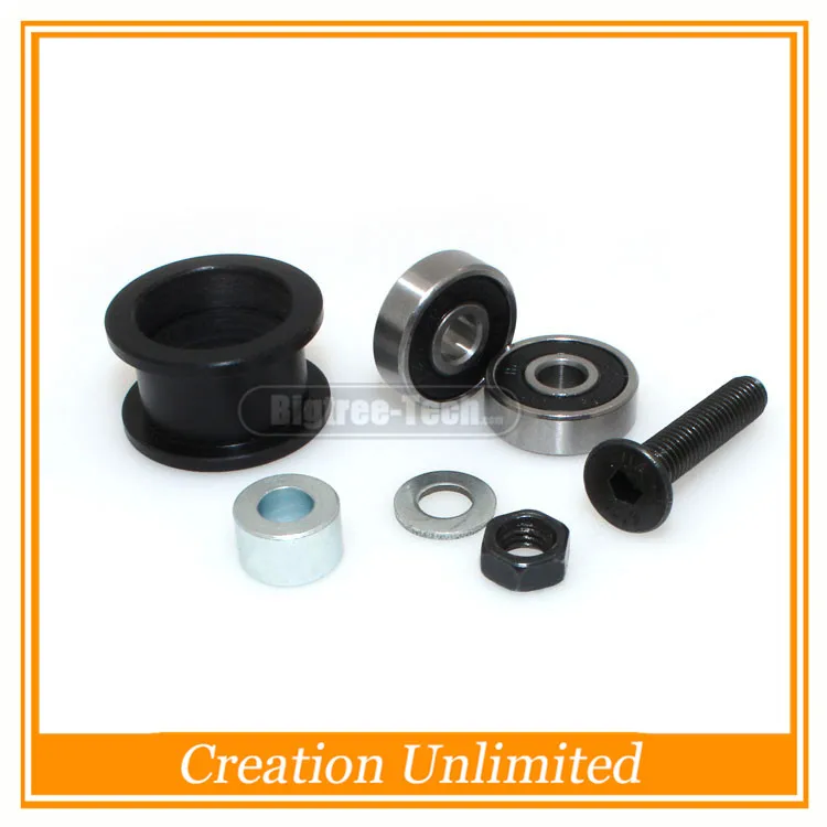 10Sets Smooth Idler Pulley wheel Kit POM Idler pulley without bearing for C-bean for Openbuilds V-Slot rail
10Sets Smooth Idler Pulley wheel Kit POM Idler pulley without bearing for C-bean for Openbuilds V-Slot rail