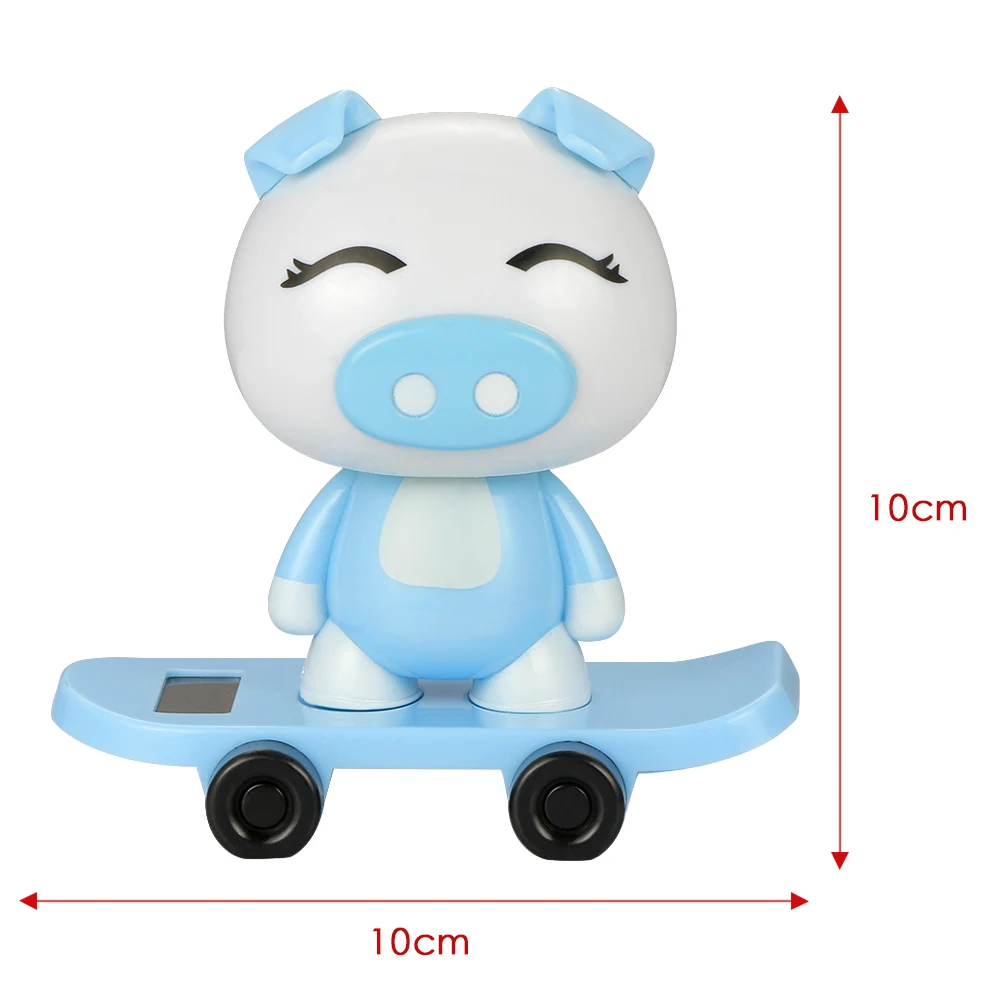Car Ornaments Solar Bobble Head Cute Skateboard Pig Shaking Head Decoration Doll Toys Automobile Home Decor Accessories Gifts
Car Ornaments Solar Bobble Head Cute Skateboard Pig Shaking Head Decoration Doll Toys Automobile Home Decor Accessories Gifts