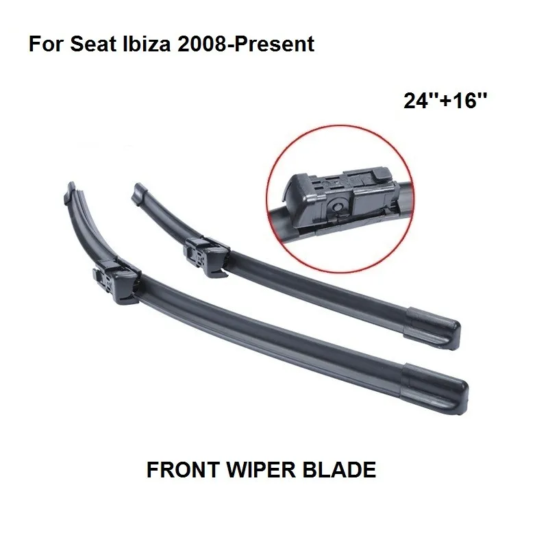 Front Window Wiper Blade For Seat Ibiza 2008-Present 24''+16'' High Quality Natural Rubber Clean Front Windshie
Front Window Wiper Blade For Seat Ibiza 2008-Present 24''+16'' High Quality Natural Rubber Clean Front Windshie