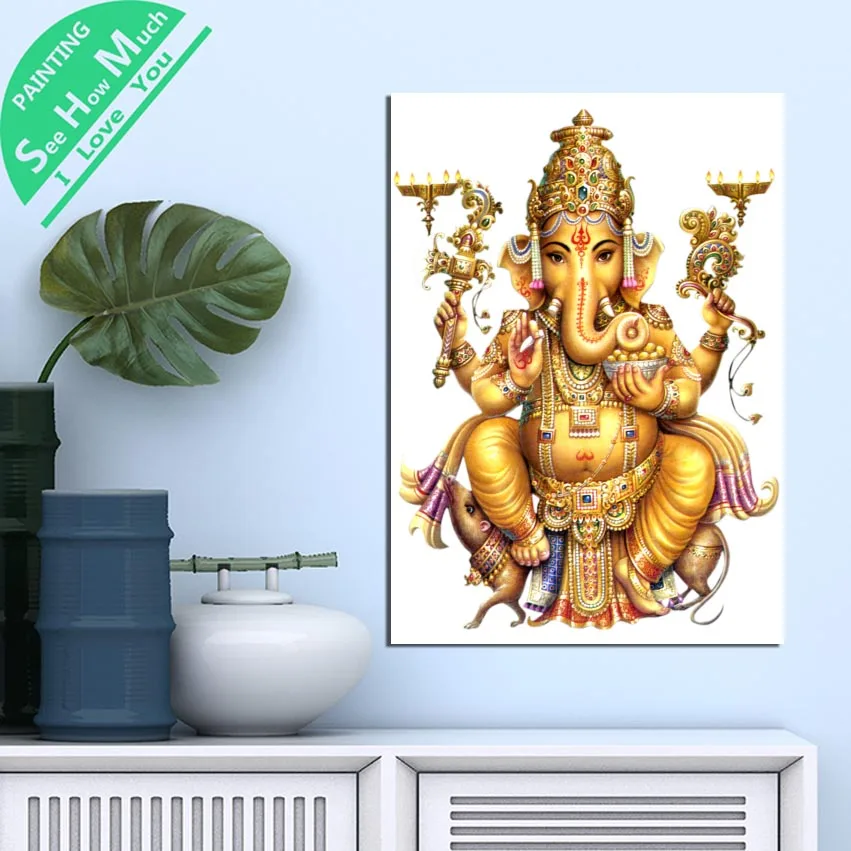 1 Piece Abstract Ganesh Golden HD Printed Canvas Wall Art Posters and Prints Poster Painting Framed Artwork Room Decoration
1 Piece Abstract Ganesh Golden HD Printed Canvas Wall Art Posters and Prints Poster Painting Framed Artwork Room Decoration