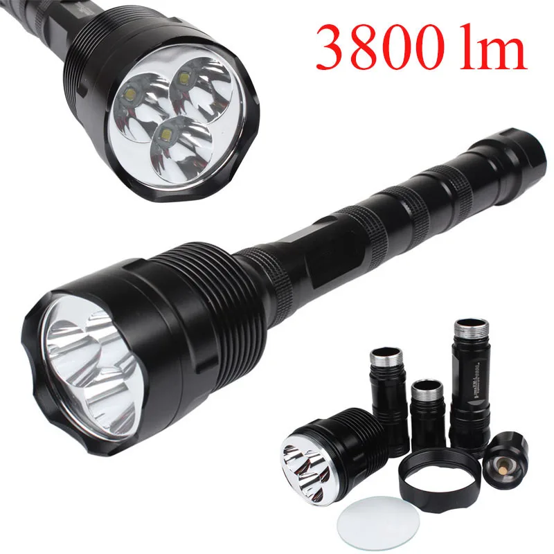3800Lm 3x CREE XM-L T6 5 Modes LED Flashlight waterproof Torch light outdoor lamp
3800Lm 3x CREE XM-L T6 5 Modes LED Flashlight waterproof Torch light outdoor lamp