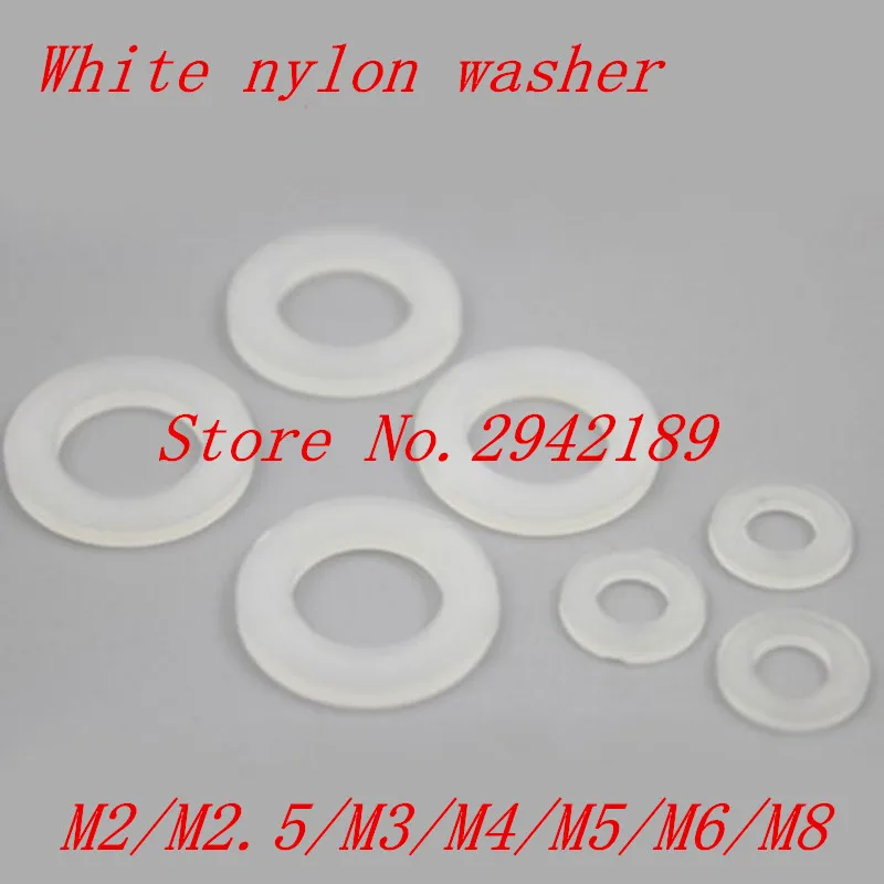 100pcs/lot M2 M2.5 M3 M4 M5 M6 M8 M10 White Plastic Nylon Washer Plated Flat Spacer Washer Gasket
100pcs/lot M2 M2.5 M3 M4 M5 M6 M8 M10 White Plastic Nylon Washer Plated Flat Spacer Washer Gasket
