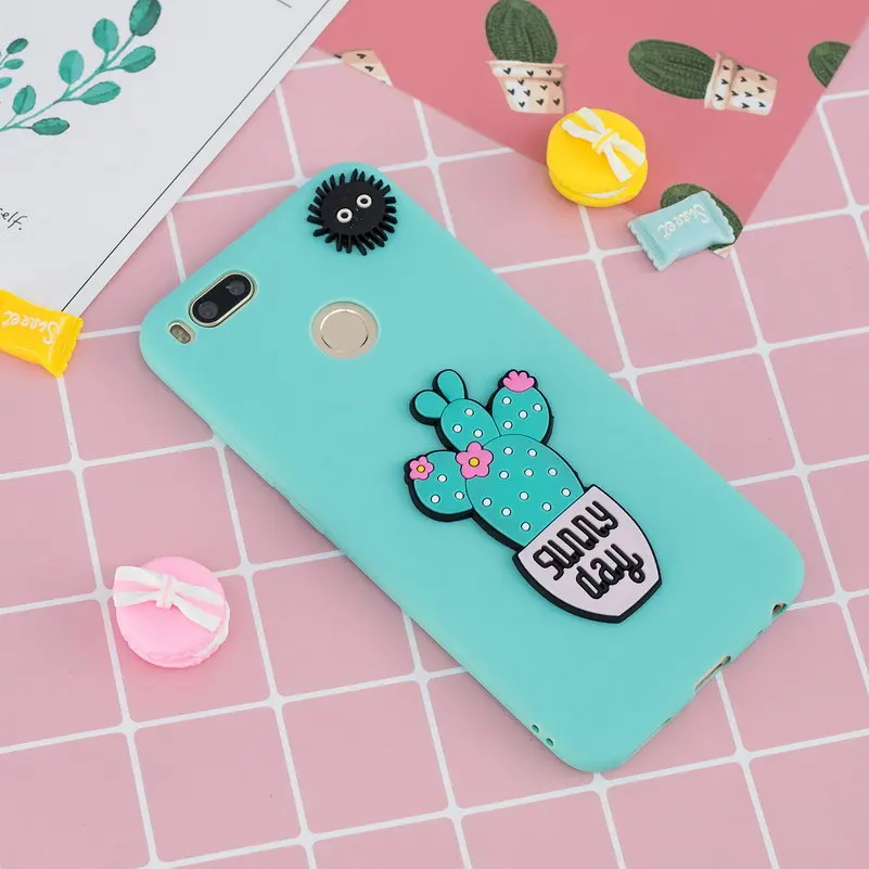 3D Relief Silicon Phone Case For Xiaomi Mi A1 Cute Candy color Soft Unicorn Pineapple TPU Cases mia1 xiaomi 5x | Мобильные телефоны