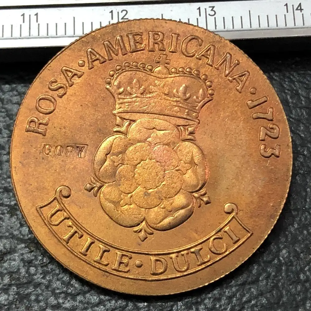 Копия монеты «Роза Америка» 1723 года серебряное покрытие
Копия монеты «Роза Америка» 1723 года серебряное покрытие