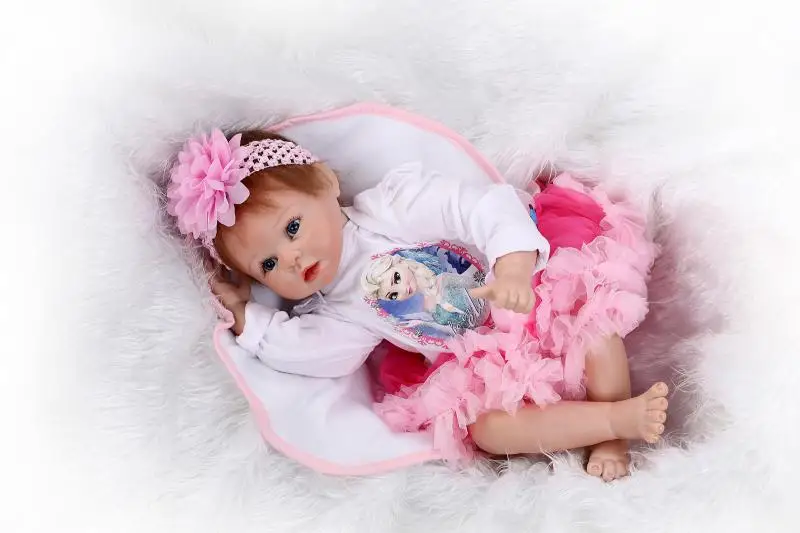 2018New NPK Silicone Reborn Baby Dolls In Pink skirt About 22 Inch Lovely Doll Reborn For Baby Gift Bonecas Bebe Reborn Brinqued
2018New NPK Silicone Reborn Baby Dolls In Pink skirt About 22 Inch Lovely Doll Reborn For Baby Gift Bonecas Bebe Reborn Brinqued
