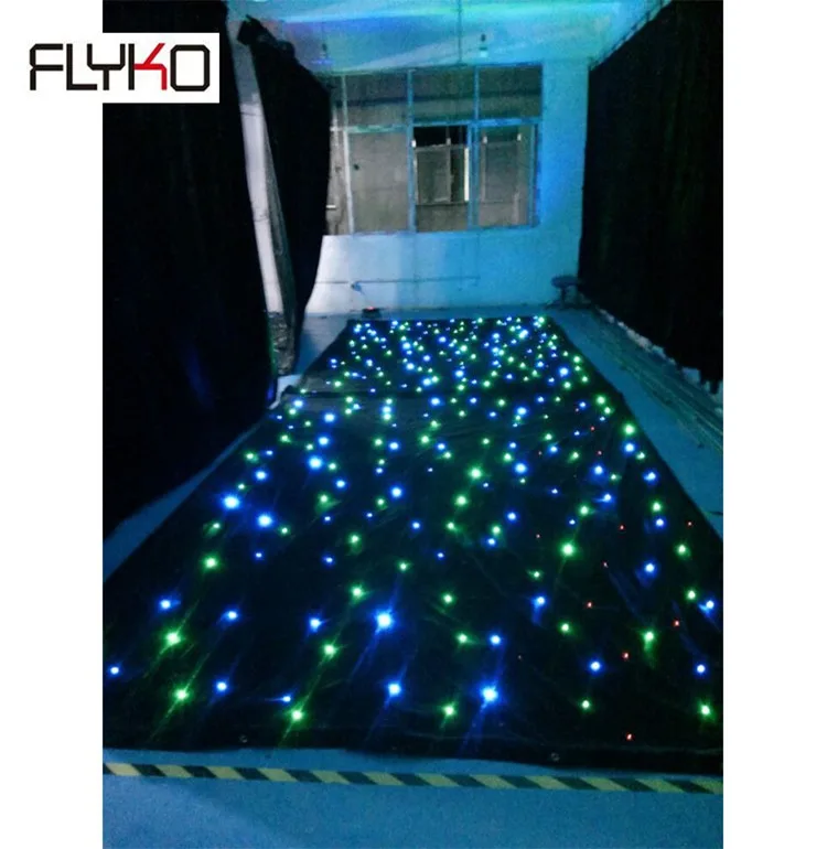 Flyko дешевая светодиодная Звездная занавеска 3*6 м RGB одноцветная 16 шт./кв. М для