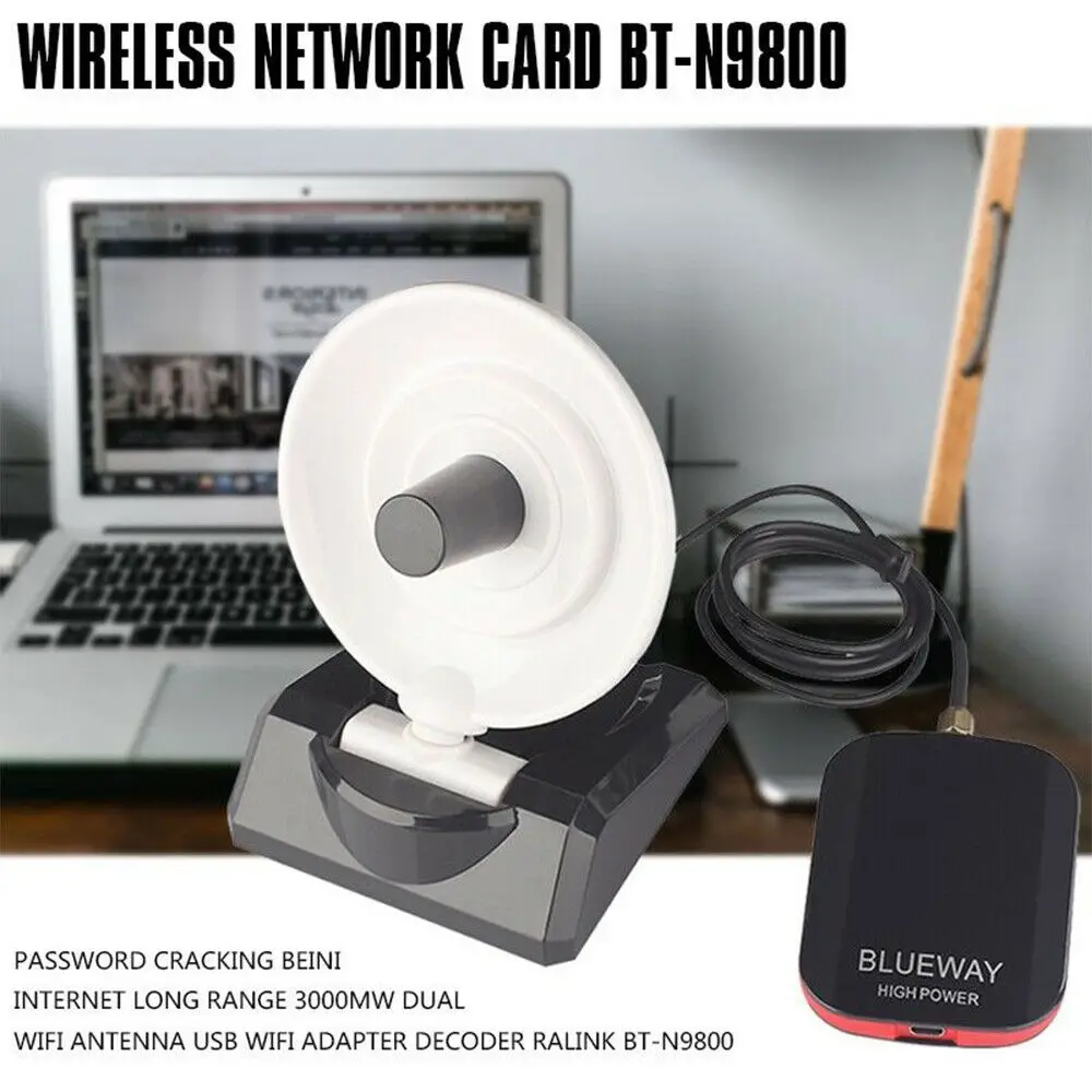 Wi-Fi адаптер Beini с большим радиусом действия, 150 Мбит/с, USB, 2000 МВт, 12 дБи, антенна Blueway N9800
Wi-Fi адаптер Beini с большим радиусом действия, 150 Мбит/с, USB, 2000 МВт, 12 дБи, антенна Blueway N9800