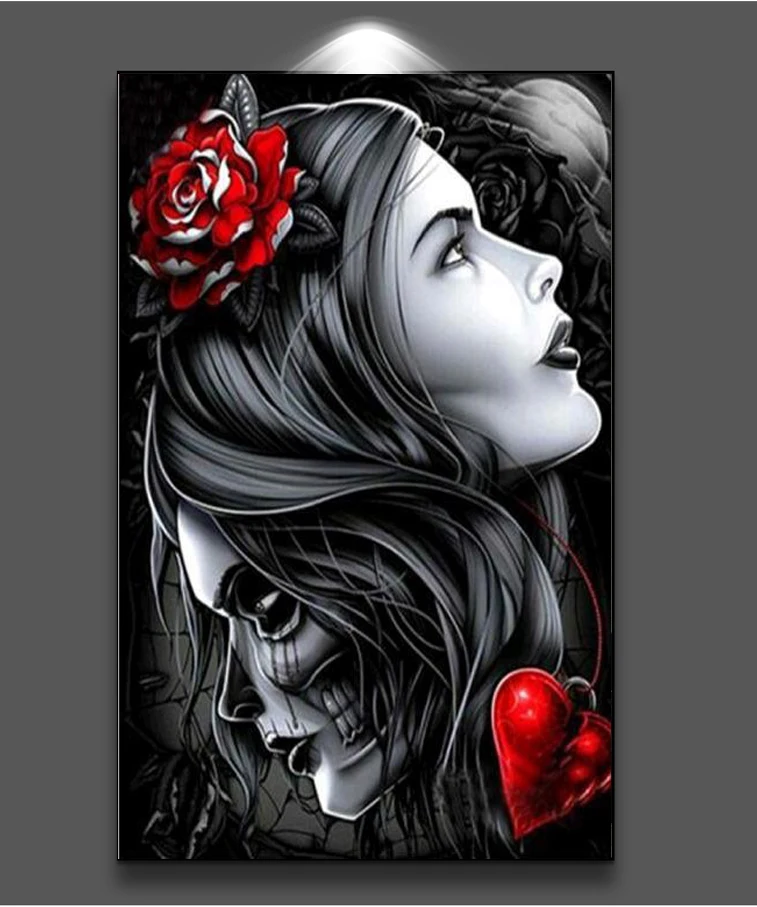 5D DIY Full Diamond Painting "Skull, red rose, girl skull" Cross Stitch Diamond Embroidery Picture Of Rhinestone Home Decor Gift
5D DIY Full Diamond Painting "Skull, red rose, girl skull" Cross Stitch Diamond Embroidery Picture Of Rhinestone Home Decor Gift
