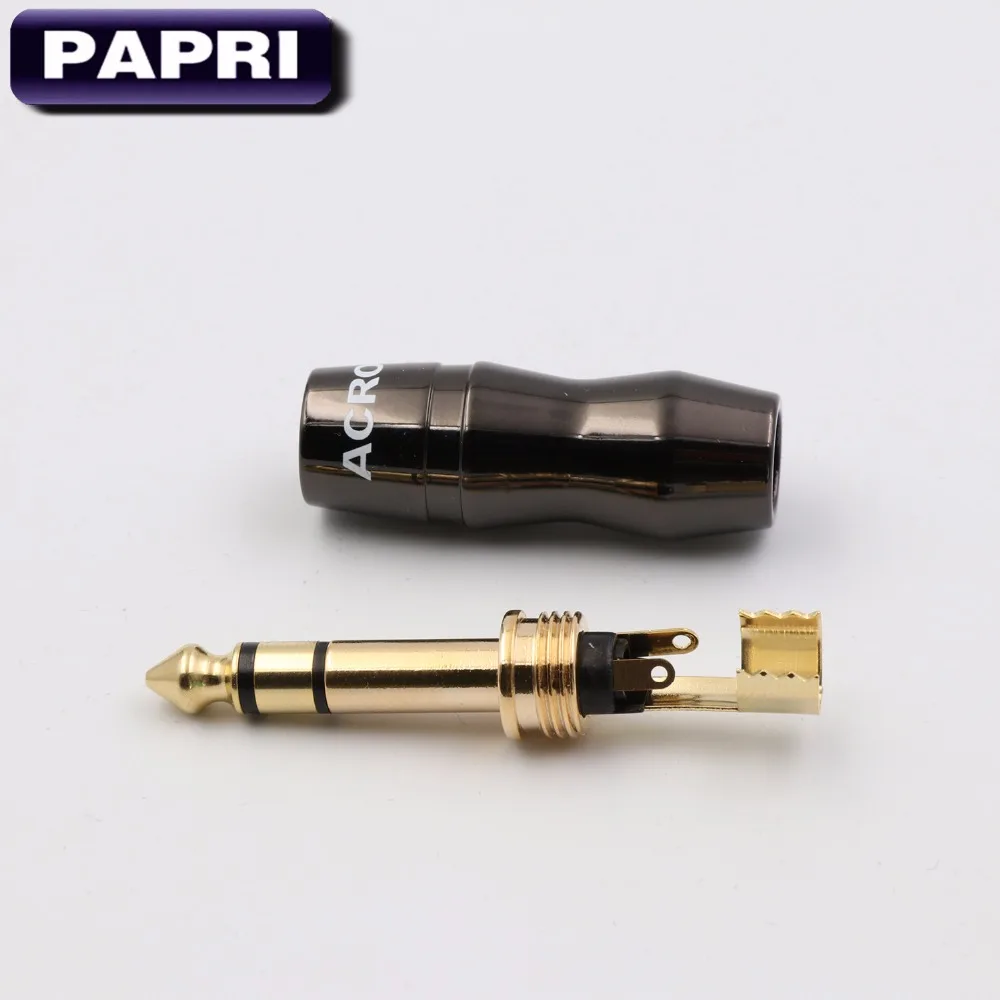 PAPRI 3 Poles 6.35MM Stere Pure Brass Gold Plated Microphone Console Audio Plug Male Jack Audio Plug Connector Jack Adapte
PAPRI 3 Poles 6.35MM Stere Pure Brass Gold Plated Microphone Console Audio Plug Male Jack Audio Plug Connector Jack Adapte