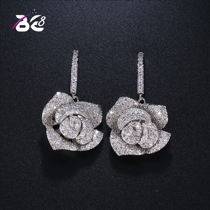 Be 8 Charming Rose Shaped Drop Earrings Elegant Jewelry Long Dangle Earrings for Women Birthday Gifts E400
Be 8 Charming Rose Shaped Drop Earrings Elegant Jewelry Long Dangle Earrings for Women Birthday Gifts E400