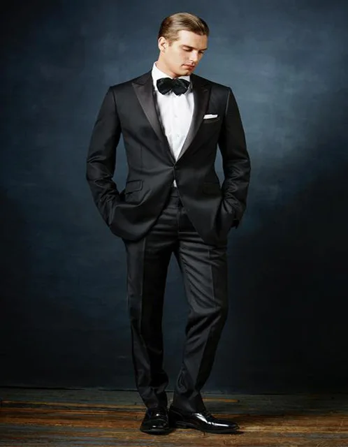 Pesked Lapel Black One Button Tuxeods Mens Wedding Suits With Pants Three Pockets Business Suits Groom Suit (jakcet + Pants)
Pesked Lapel Black One Button Tuxeods Mens Wedding Suits With Pants Three Pockets Business Suits Groom Suit (jakcet + Pants)
