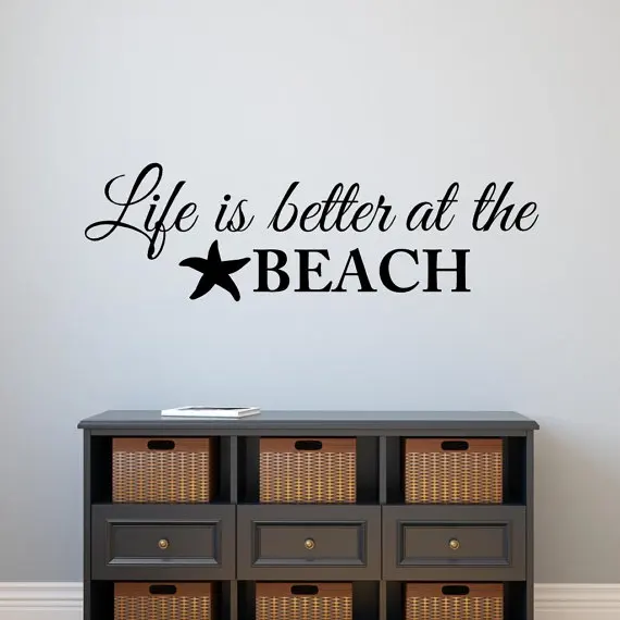 Beach Quotes Wall Stickers Ocean Starfish Vinyl Quotes Baby Nursery Wall Decals For Children Room Wallpaper 614Q
Beach Quotes Wall Stickers Ocean Starfish Vinyl Quotes Baby Nursery Wall Decals For Children Room Wallpaper 614Q