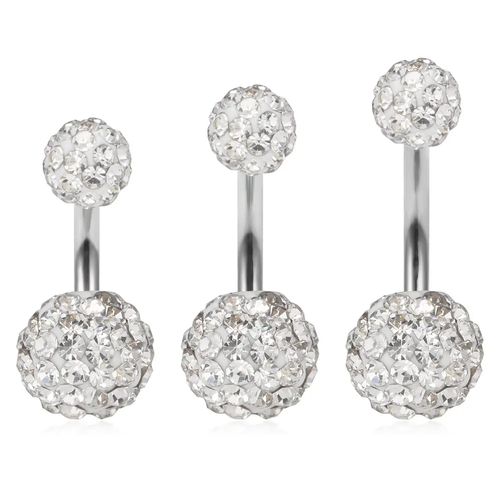 JFORYOU 14G 316L Surgical Steel Crystal Ferido CZ Belly Earring Navel Button Rings Short Bar 6mm 8mm 10mm 3PCS
JFORYOU 14G 316L Surgical Steel Crystal Ferido CZ Belly Earring Navel Button Rings Short Bar 6mm 8mm 10mm 3PCS