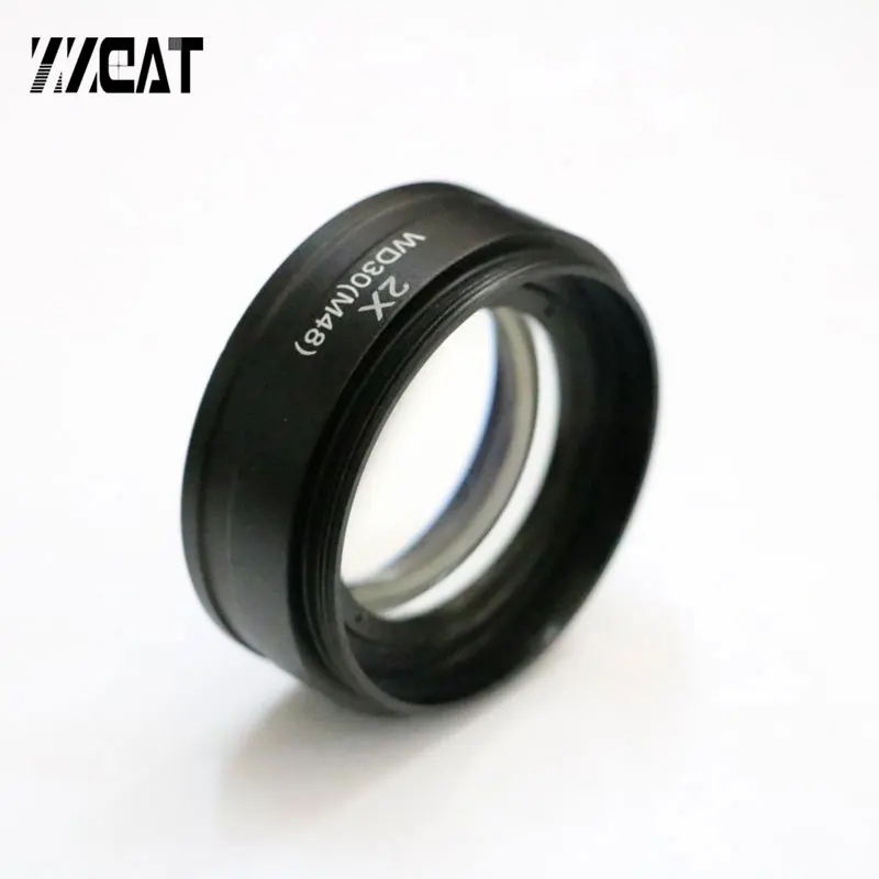 2X Mounting Thread M48 M42 M50 Working Distance 30mm WD30 Extender Lens Barlow Auxiliary Objective Lens for Stereo Microscope
2X Mounting Thread M48 M42 M50 Working Distance 30mm WD30 Extender Lens Barlow Auxiliary Objective Lens for Stereo Microscope