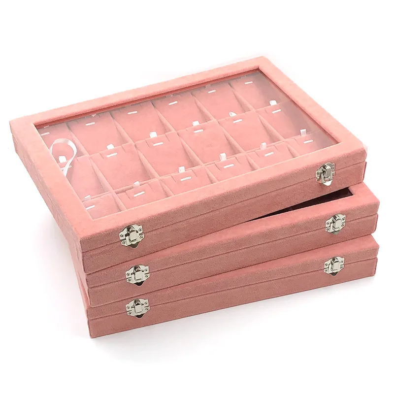 Pink Velvet Jewelry Storage Box With Glass Cover Earrings Necklace Bracelet Ring Storage Tray And Display Props 28*20*5cm
Pink Velvet Jewelry Storage Box With Glass Cover Earrings Necklace Bracelet Ring Storage Tray And Display Props 28*20*5cm