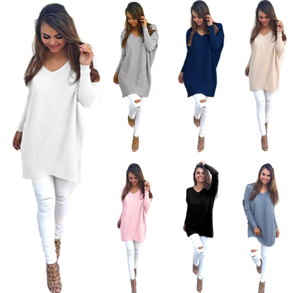 Autumn Women Sweater Women Deep V Pullovers Knitted Sweater Outwear Loose Long Sleeves Knitwear XRQ88
Autumn Women Sweater Women Deep V Pullovers Knitted Sweater Outwear Loose Long Sleeves Knitwear XRQ88
