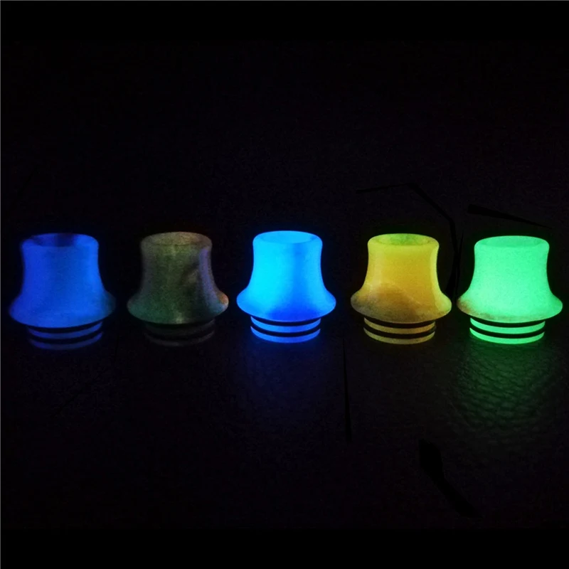 

810 Drip Tip Resin Luminous Wide Bore Mouthpiece for RTA RDA Atomizer Vaporizer Tank E Cigarette Vape Accessories