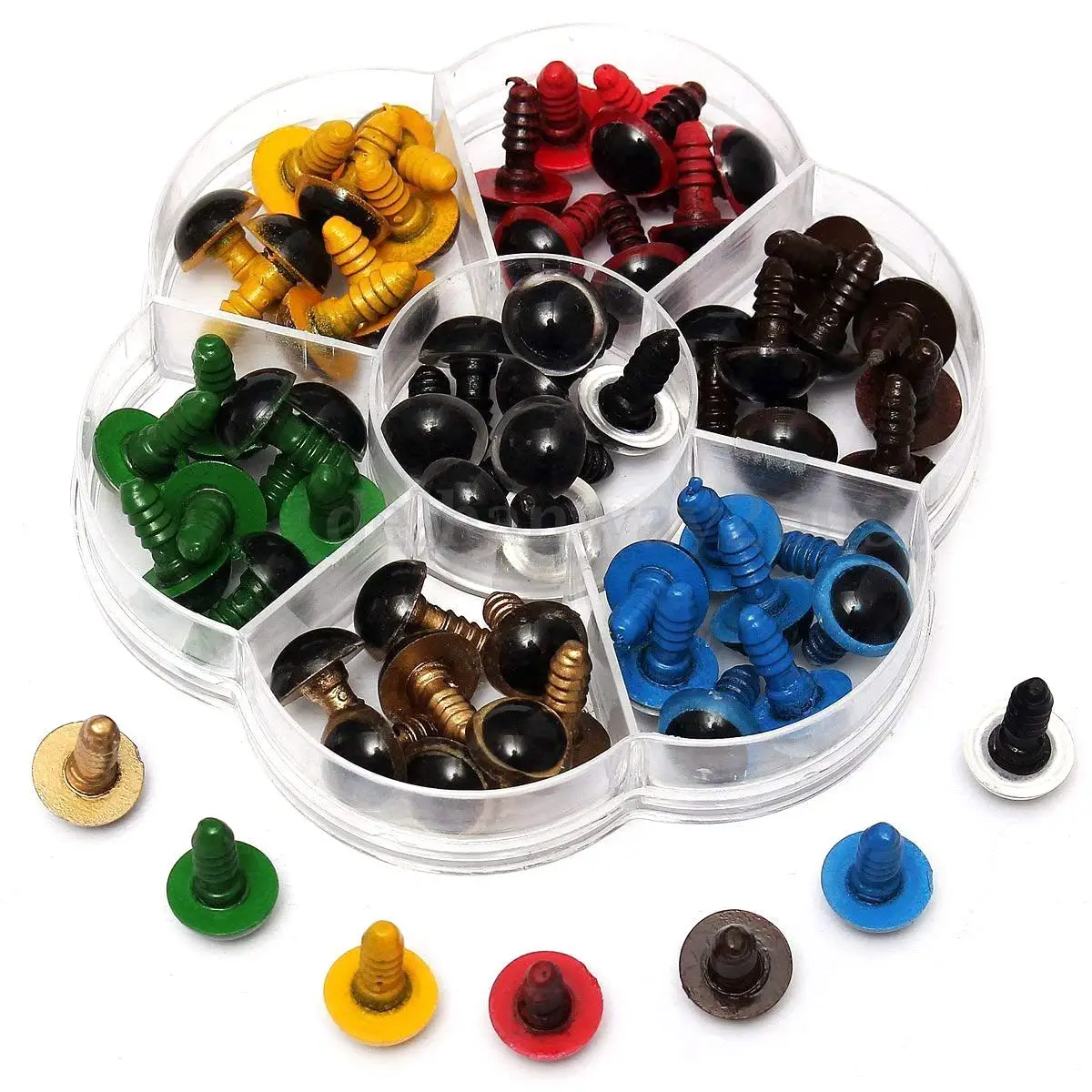 WOTT 70pcs Plastic Safety Eyes for DIY Toy Bears Mixed Color 12mm 10mm 8mm - | Игрушки и хобби