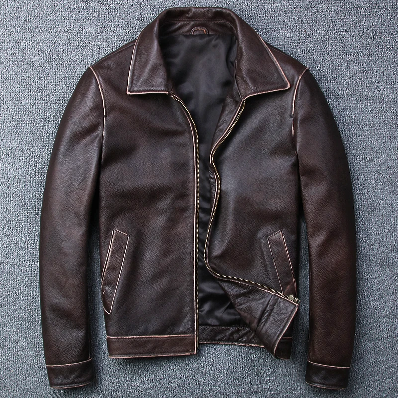FREE SHPPING Mens Casual Overcoat Plus Size 5XL Male Clothing Short Slim Cowskin Leather Jackets Vintage Brown Leather Coats
FREE SHPPING Mens Casual Overcoat Plus Size 5XL Male Clothing Short Slim Cowskin Leather Jackets Vintage Brown Leather Coats