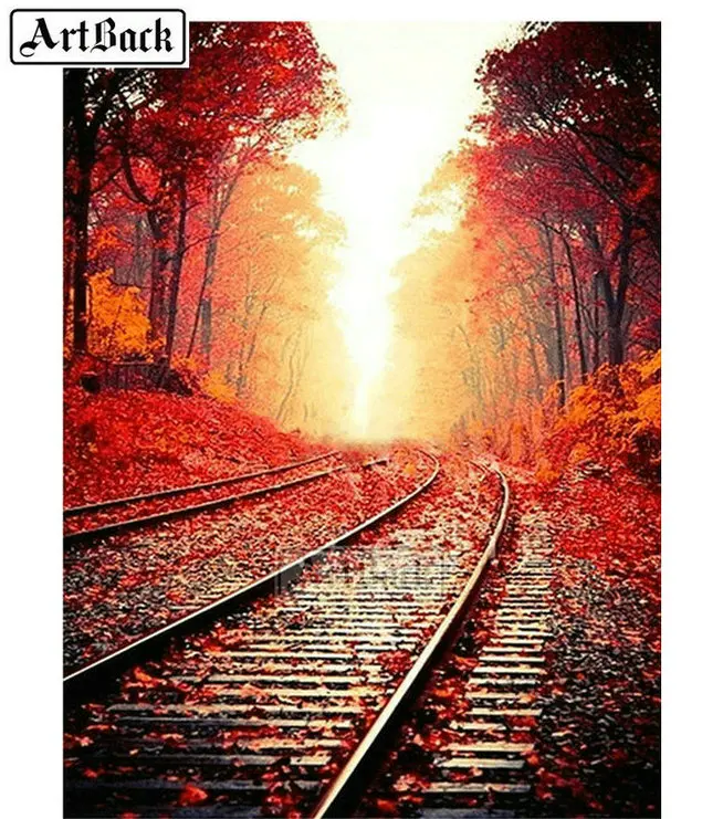 Full square round drill diamond painting railroad track autumn landscape tree 3d rhinestone mosaic home decor painting
Full square round drill diamond painting railroad track autumn landscape tree 3d rhinestone mosaic home decor painting