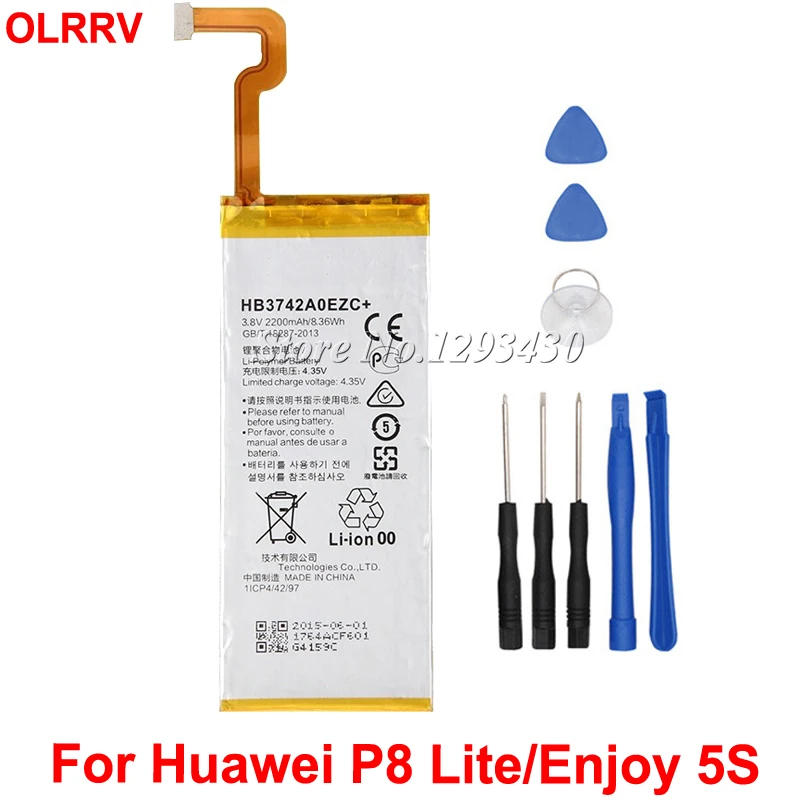 2200mAh HB3742A0EZC + аккумулятор для Huawei P8 Lite honor Enjoy 5S 5,0 "+ Инструменты
2200mAh HB3742A0EZC + аккумулятор для Huawei P8 Lite honor Enjoy 5S 5,0 "+ Инструменты