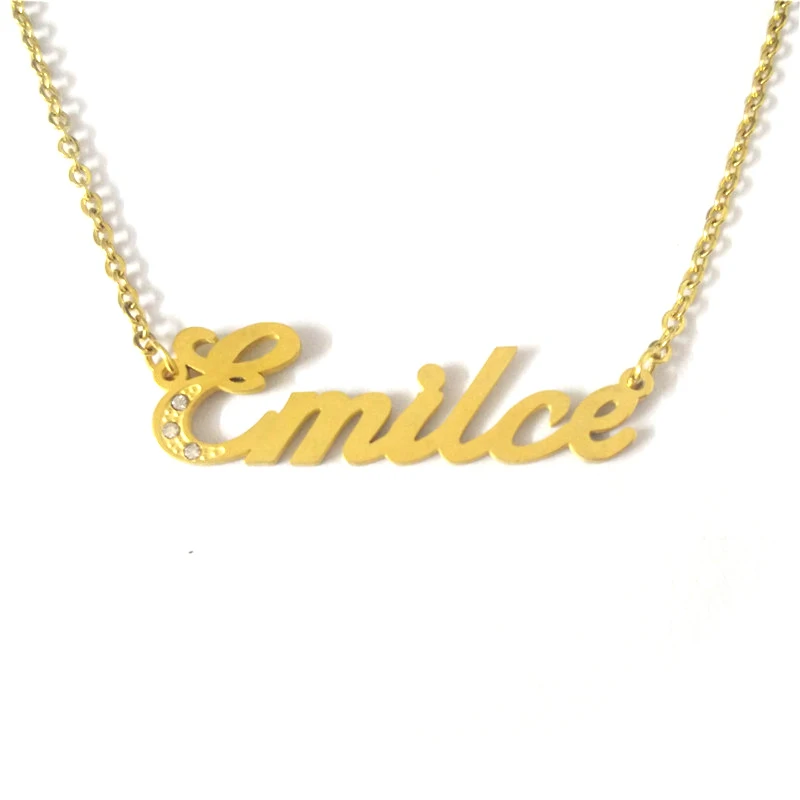 FairLadyHood Emilce Custom Personalized Name Pendants Necklace Gold Necklace For Women Name Necklaces & Pendants For Girl's Gift
FairLadyHood Emilce Custom Personalized Name Pendants Necklace Gold Necklace For Women Name Necklaces & Pendants For Girl's Gift