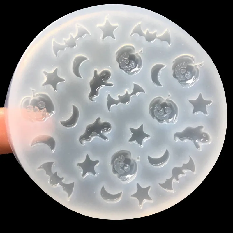 UV Resin Liquid Silicone Mold Resin Mold All Saints' Day Bat Pumpkin Ghost Moon Pentagram For DIY Making Jewelry Accessories
UV Resin Liquid Silicone Mold Resin Mold All Saints' Day Bat Pumpkin Ghost Moon Pentagram For DIY Making Jewelry Accessories