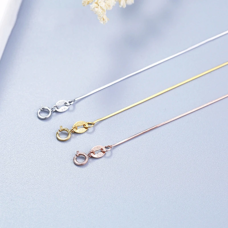 925 Sterling Silver Women Snake Necklace Slim Thin Collarbone Chain For Pendant Men Unisex Trendy Party girl Gift Good Hot Sale
925 Sterling Silver Women Snake Necklace Slim Thin Collarbone Chain For Pendant Men Unisex Trendy Party girl Gift Good Hot Sale