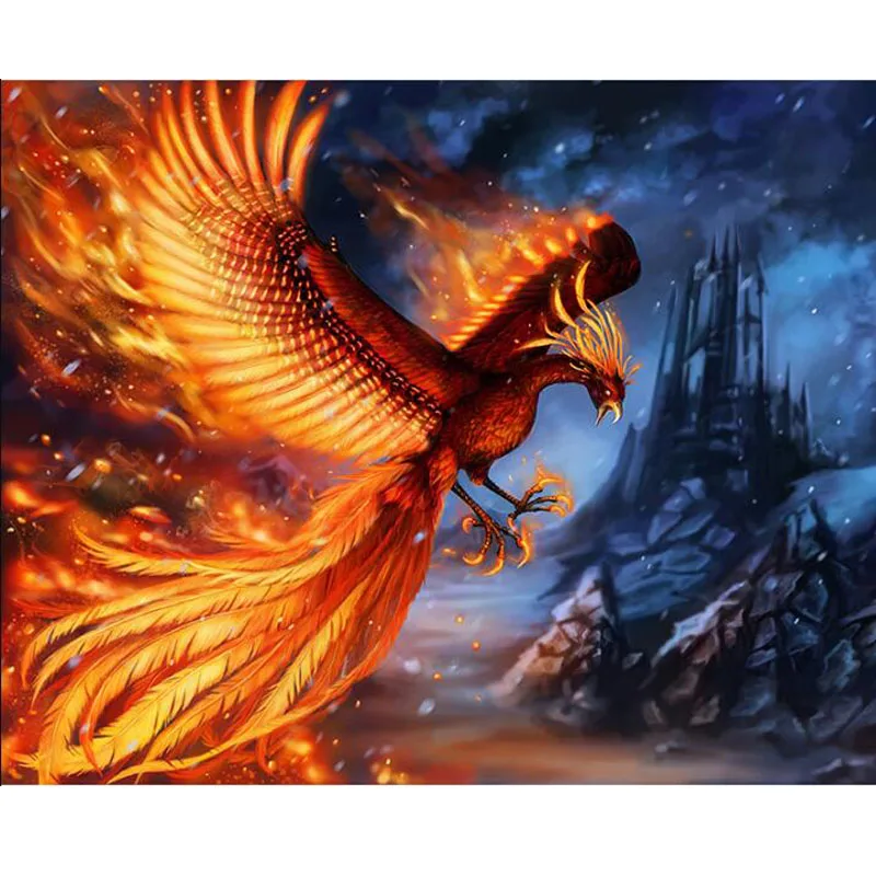 Diamond Painting Needlework Full Diamond "Fantasy Undead Fire Phoenix" Embroidery Cube Decorate Rhinestones Mosaic Decoration
Diamond Painting Needlework Full Diamond "Fantasy Undead Fire Phoenix" Embroidery Cube Decorate Rhinestones Mosaic Decoration