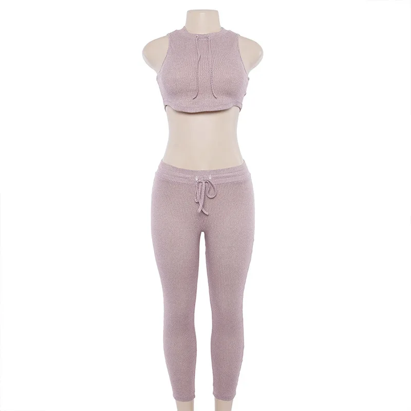 2018 Summer Women Set Knitting Cotton Cropped Top And Full Length Pant Two Piece Women Tracksuits Casual Fitness Women Set
2018 Summer Women Set Knitting Cotton Cropped Top And Full Length Pant Two Piece Women Tracksuits Casual Fitness Women Set