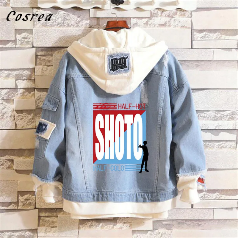 Anime Boku No My Hero Academia Shoto Todoroki Cosplay Costumes Hokage Blue Denim Jacket Hoodie For Men Girls Boys Spring Coat
Anime Boku No My Hero Academia Shoto Todoroki Cosplay Costumes Hokage Blue Denim Jacket Hoodie For Men Girls Boys Spring Coat