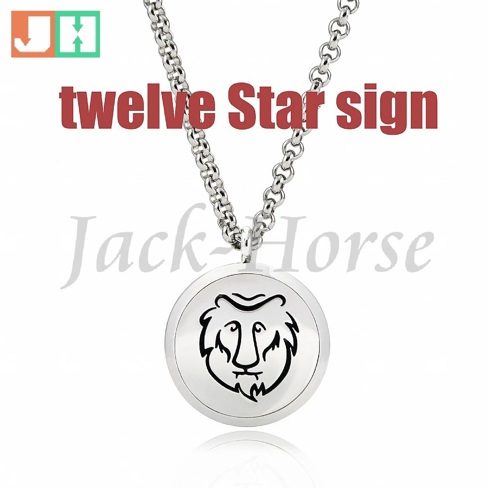 Stainless steel Essential Oil Diffuser Necklace Twelve Star Sign Pendant Aromatherapy Pendant Necklace with Pad
Stainless steel Essential Oil Diffuser Necklace Twelve Star Sign Pendant Aromatherapy Pendant Necklace with Pad
