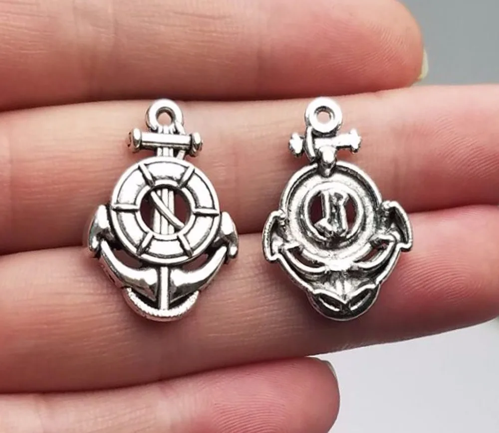 15pcs/lot--26x17mm, Antique silver plated life ring and anchor charms,DIY supplies,Jewelry accessories
15pcs/lot--26x17mm, Antique silver plated life ring and anchor charms,DIY supplies,Jewelry accessories