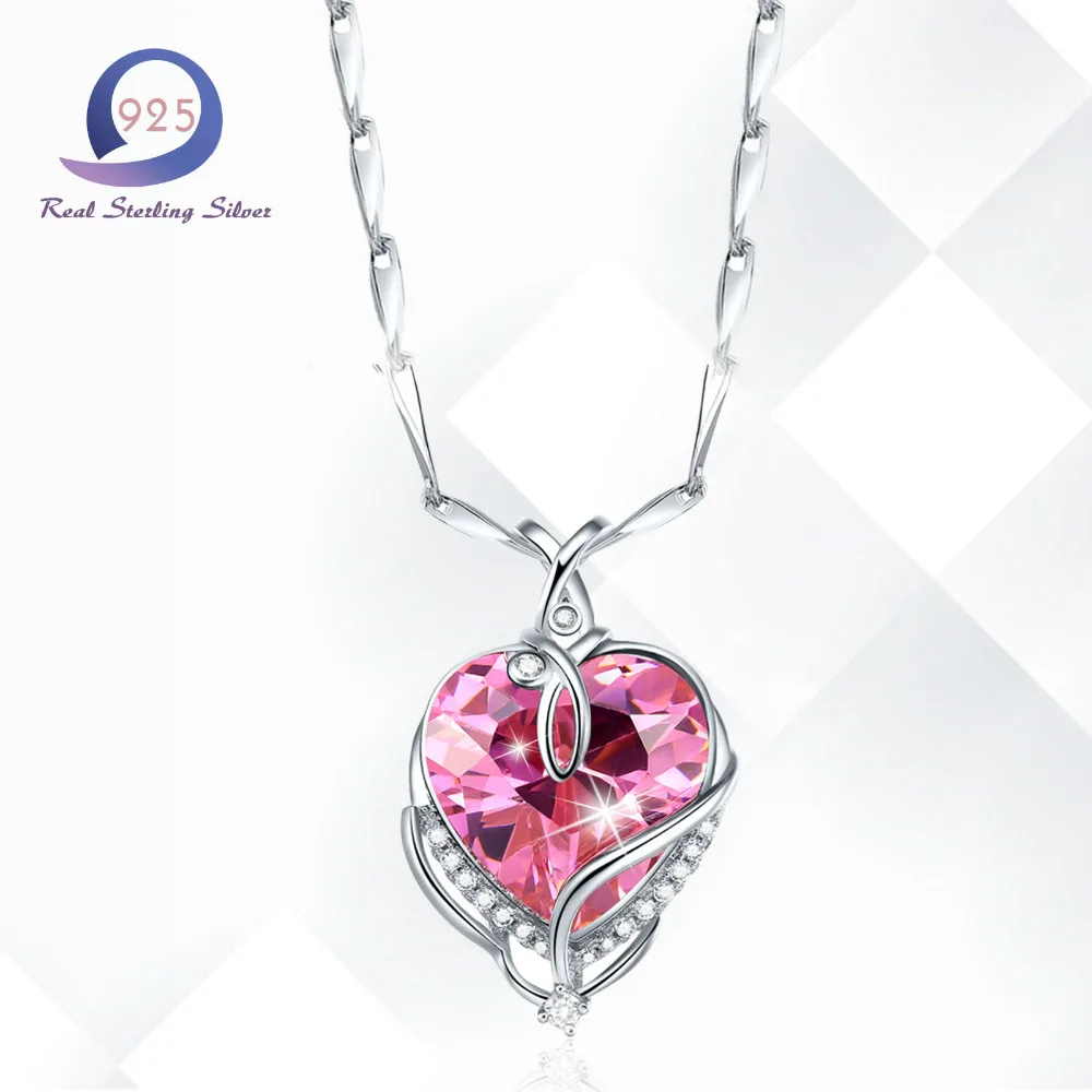 Merthus 925 Sterling Silver Necklace Chain with Mystic Pink Heart Pendant Necklaces Fashion Women Jewelry
Merthus 925 Sterling Silver Necklace Chain with Mystic Pink Heart Pendant Necklaces Fashion Women Jewelry