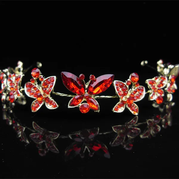 6 Pcs Women Fashion Gold Metal Chain Jewelry Red Crystal Butterfly Hair Band Headband
6 Pcs Women Fashion Gold Metal Chain Jewelry Red Crystal Butterfly Hair Band Headband