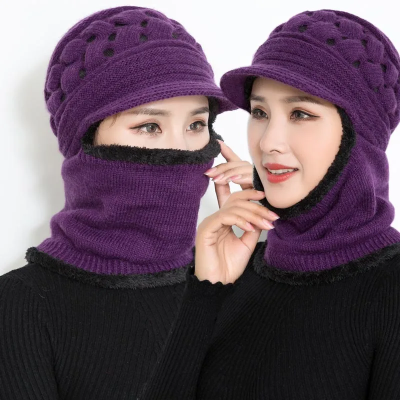 Winter Plush Hat Knitted Hat For Women Mask Scarf Skullies Beanies Hats For Girl Female Warm Balaclava Soft Wool Bonnet Cap Hats
Winter Plush Hat Knitted Hat For Women Mask Scarf Skullies Beanies Hats For Girl Female Warm Balaclava Soft Wool Bonnet Cap Hats