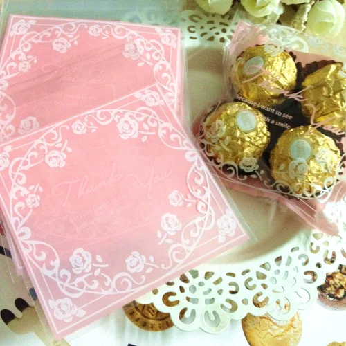Free shipping wholesale sweet light pink rose decoration thank you self adhesive plastic bag cookie dessert candy package bags
Free shipping wholesale sweet light pink rose decoration thank you self adhesive plastic bag cookie dessert candy package bags