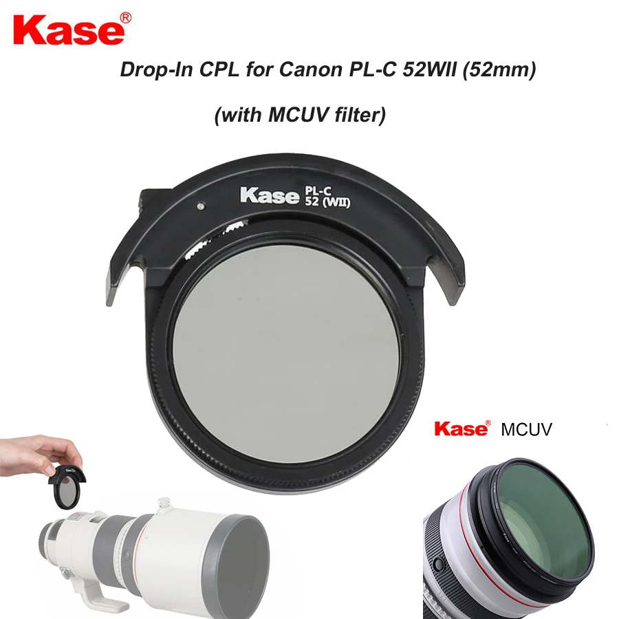 Kase круговой поляризационный фильтр, CPL для Canon PL-C 52WII (52 мм) + MCUV фильтр для телеобъектива Canon 200-400 мм 800/600 мм
Kase круговой поляризационный фильтр, CPL для Canon PL-C 52WII (52 мм) + MCUV фильтр для телеобъектива Canon 200-400 мм 800/600 мм