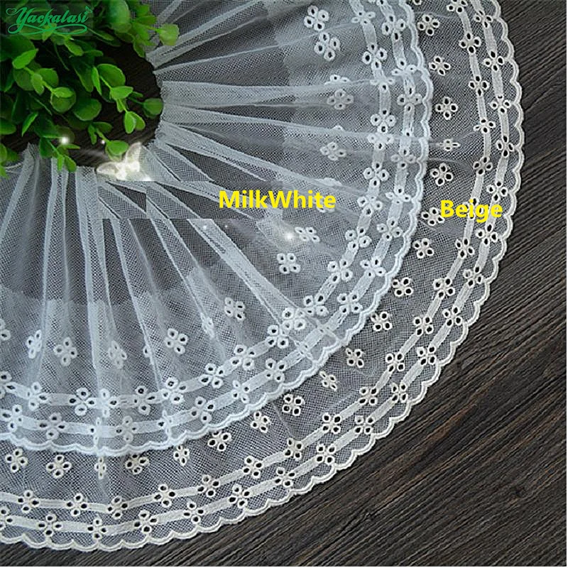 YACKALASI Cotton Embroidery Lace Scalloped Eyelet Embroidered Lace Applique DIY Garment Accessories 14cm
YACKALASI Cotton Embroidery Lace Scalloped Eyelet Embroidered Lace Applique DIY Garment Accessories 14cm