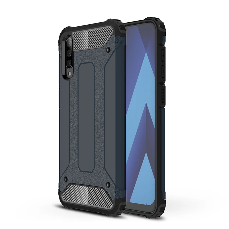 Чехол для Samsung Galaxy A50 гибридная броня матовая жесткая ударопрочная задняя крышка