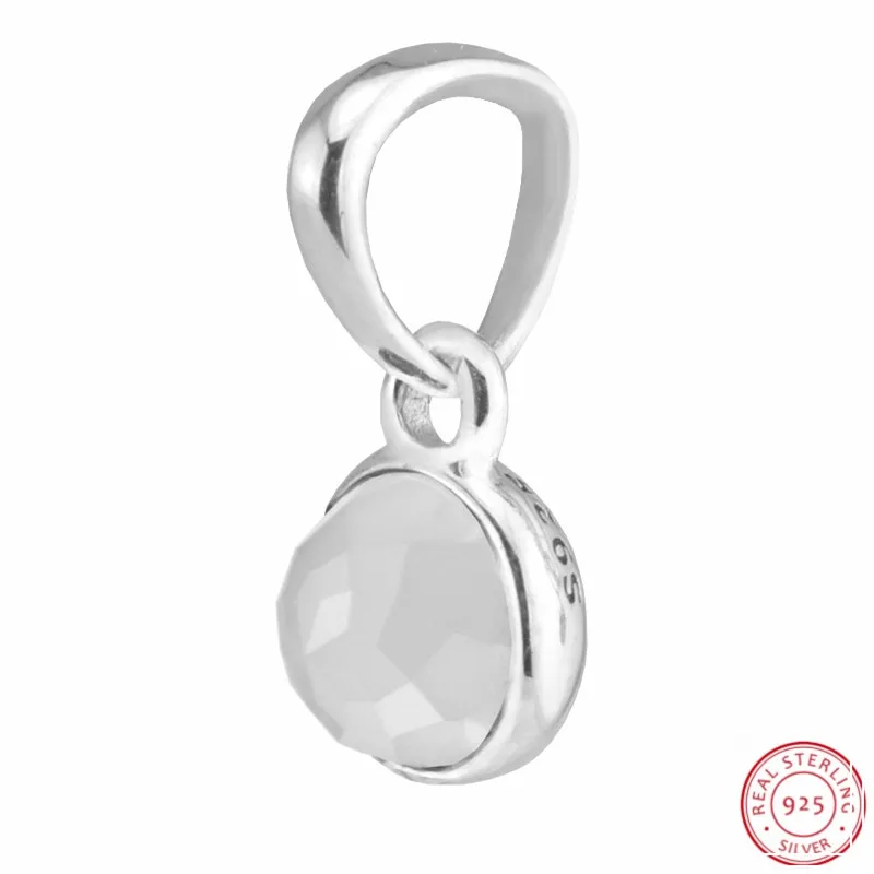 Искусственная серебряная подвеска в виде купола с лунным камнем|charm beads pandora|charm