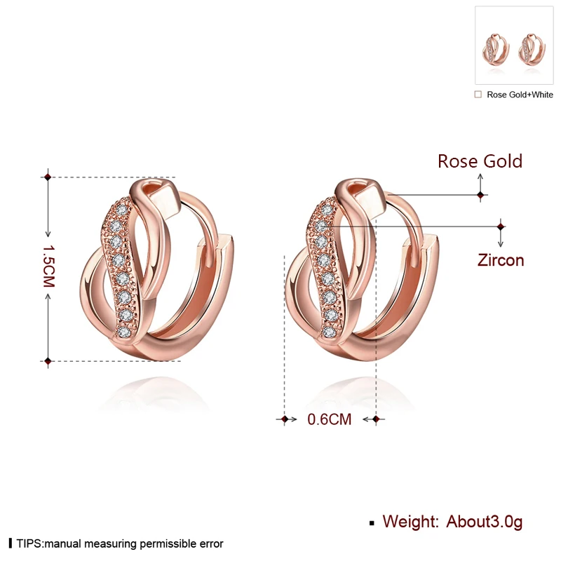 New Arrival Rose Gold Color Geometric Hoop Earring For Women Fashion Earrings Jewelry
New Arrival Rose Gold Color Geometric Hoop Earring For Women Fashion Earrings Jewelry